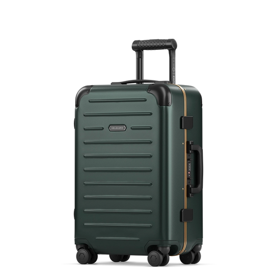 Jade green Carry-On Closet large suitcase — durable travel luggage with elegant design
